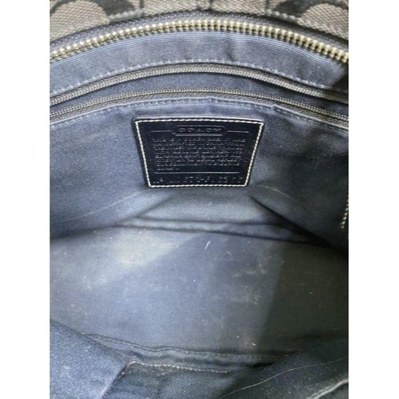 coach bag gray black fabric tote - Picture 9 of 10